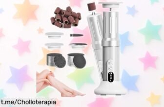Removedor de callos eléctrico LED 2 en 1 con precio loco: Adiós a la piel dura y uñas perfectas, ¡opción limitada para lucir radiante cada día!