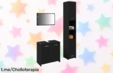Renueva tu baño con el juego de muebles de 3 piezas vidaXL, diseño moderno y funcionalidad increíble a un precio rebajado que no puedes dejar escapar. ¡Crea tu oasis hoy mismo!