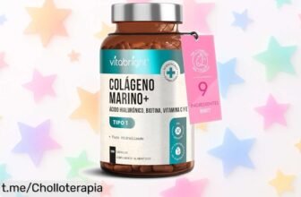 Revitaliza tu piel y articulaciones con colágeno hidrolizado marino VitaBright, un chollo que no puedes dejar escapar para brillar desde adentro hacia afuera.