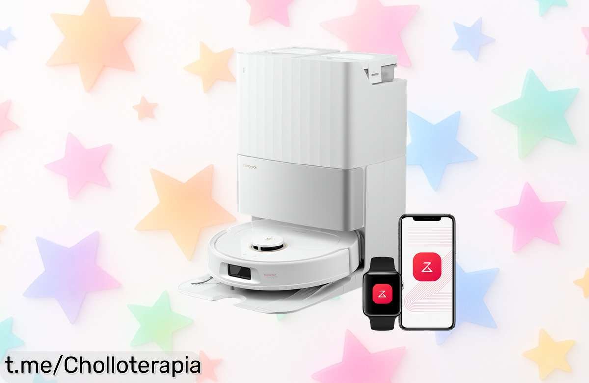 Roborock Qrevo S5V: aspira y friega sin esfuerzo, ¡llévate 1 litro de limpiador gratis! Precio rebajado al mínimo histórico, no te lo pierdas porque es un chollazo potente que transforma tu hogar.