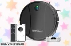 Robot aspirador y fregona 3 en 1 PrettyCare C2 con potencia increíble para olvidarte del polvo: ¡ofertón limitado que no querrás dejar escapar!