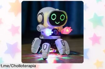 Robot eléctrico para niños que baila y canta, con seis garras de plástico: ¡ofertón divertido y explosivo que hará brillar sus sonrisas!