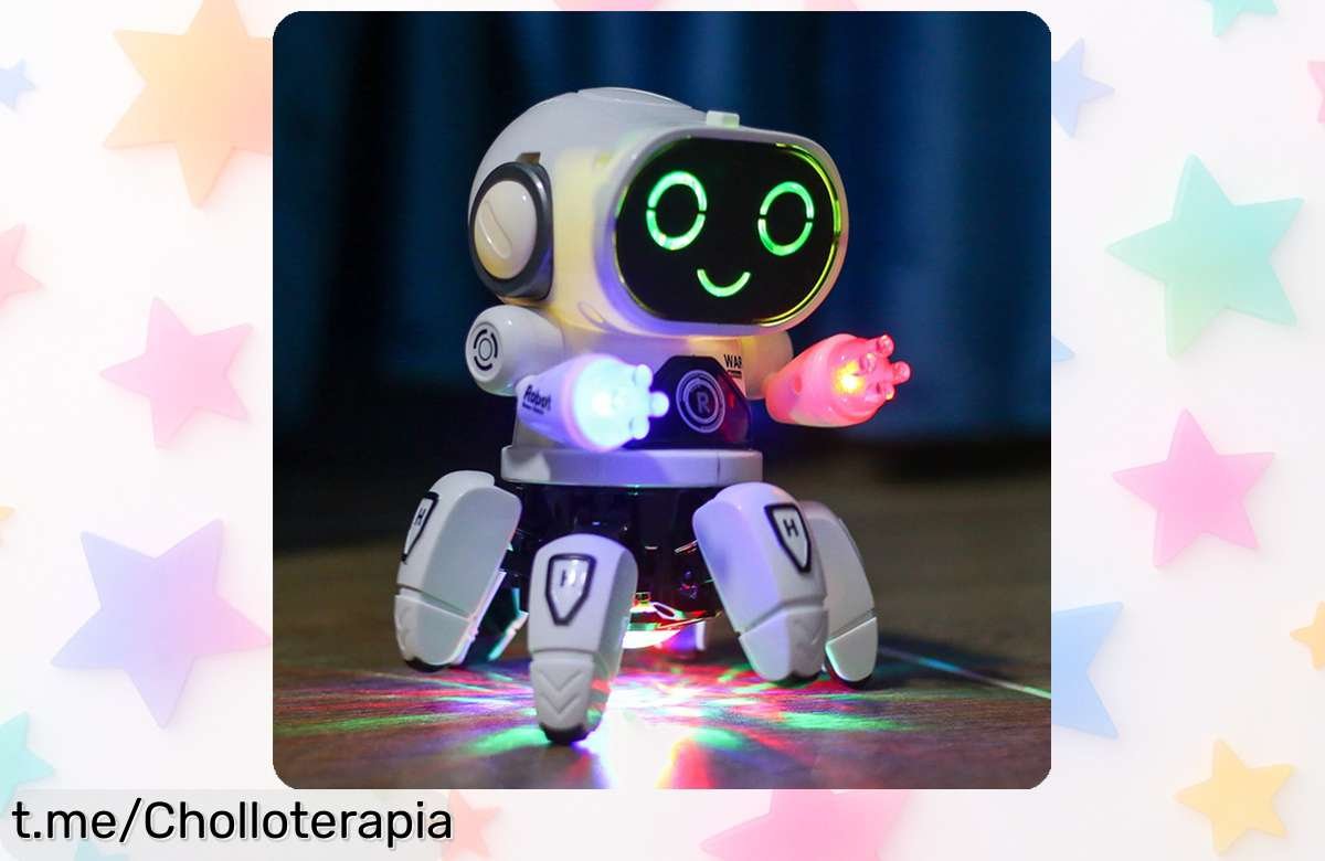 Robot eléctrico para niños que baila y canta, con seis garras de plástico: ¡ofertón divertido y explosivo que hará brillar sus sonrisas!