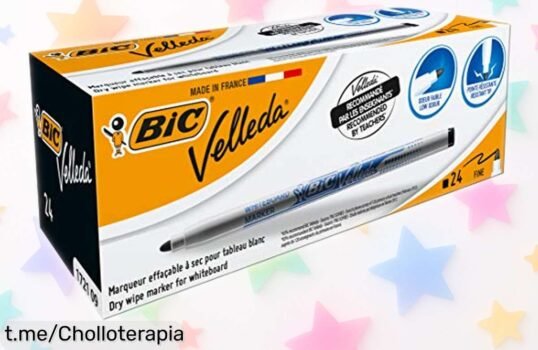Rotuladores BIC Velleda 1721 para pizarra blanca, pack de 24 con borrado fácil y punta fina: no te quedes sin este precio de ganga que hará brillar tus ideas.