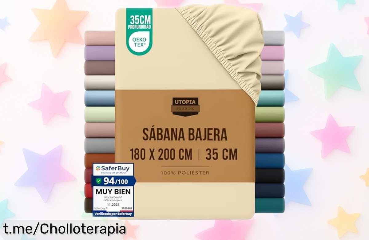 Sábana bajera de 180×200 Utopia Bedding a precio loco, ¡renueva tu cama ahora y despierta con energía cada mañana!