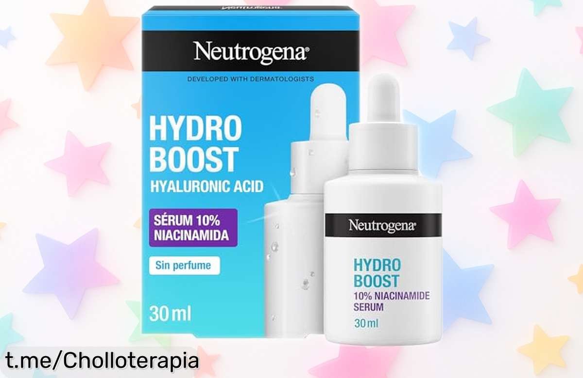 Sérum facial Neutrogena Hydro Boost con 10% niacinamida a precio loco: ¡Hidrata y ilumina tu piel, pero solo por poco tiempo! No dejes pasar esta oportunidad para brillar.