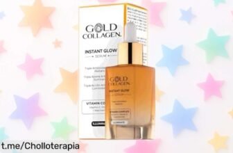 Sérum facial de vitamina C y E GOLD COLLAGEN Instant Glow, ¡la oferta perfecta para iluminar tu piel! Aprovecha este chollazo que no podrás dejar pasar.