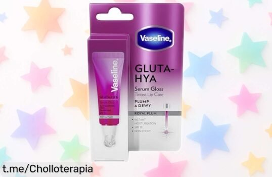 Sérum labial Vaseline GlutaHya Royal Plum: ¡Dale volumen y brillo a tus labios con este chollazo! Hidratación intensa para que deslumbres siempre. No dejes escapar esta oferta única.