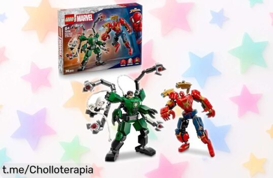 Set LEGO Marvel de armaduras robóticas SpiderMan y Doc Ock, ¡nueva caída de precio! Diversión sin límites para los peques que se harán héroes en un abrir y cerrar de ojos.