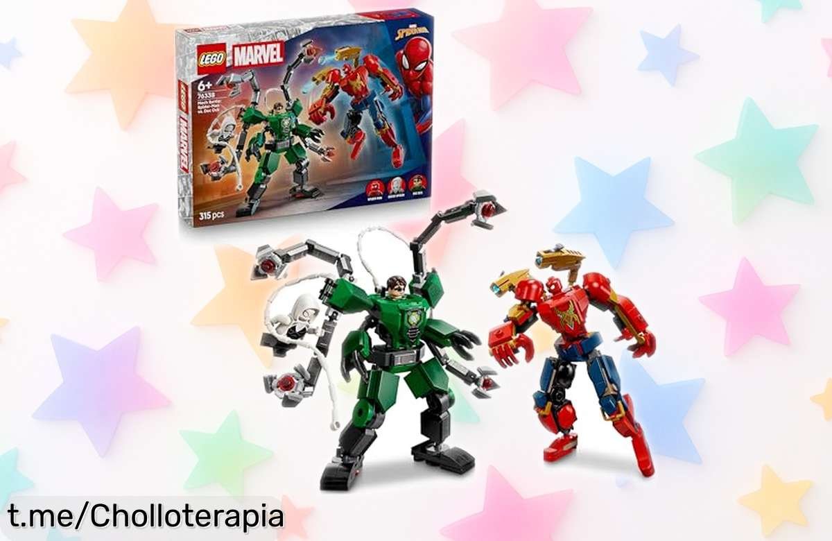 Set LEGO Marvel de armaduras robóticas SpiderMan y Doc Ock, ¡nueva caída de precio! Diversión sin límites para los peques que se harán héroes en un abrir y cerrar de ojos.