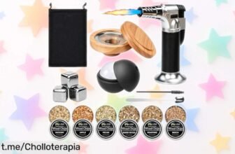 Set ahumador de cócteles Whisky Smoker con 6 maderas aromáticas: convierte tus bebidas en auténticas obras maestras y sorprende a todos, ¡la experiencia perfecta al mejor precio!