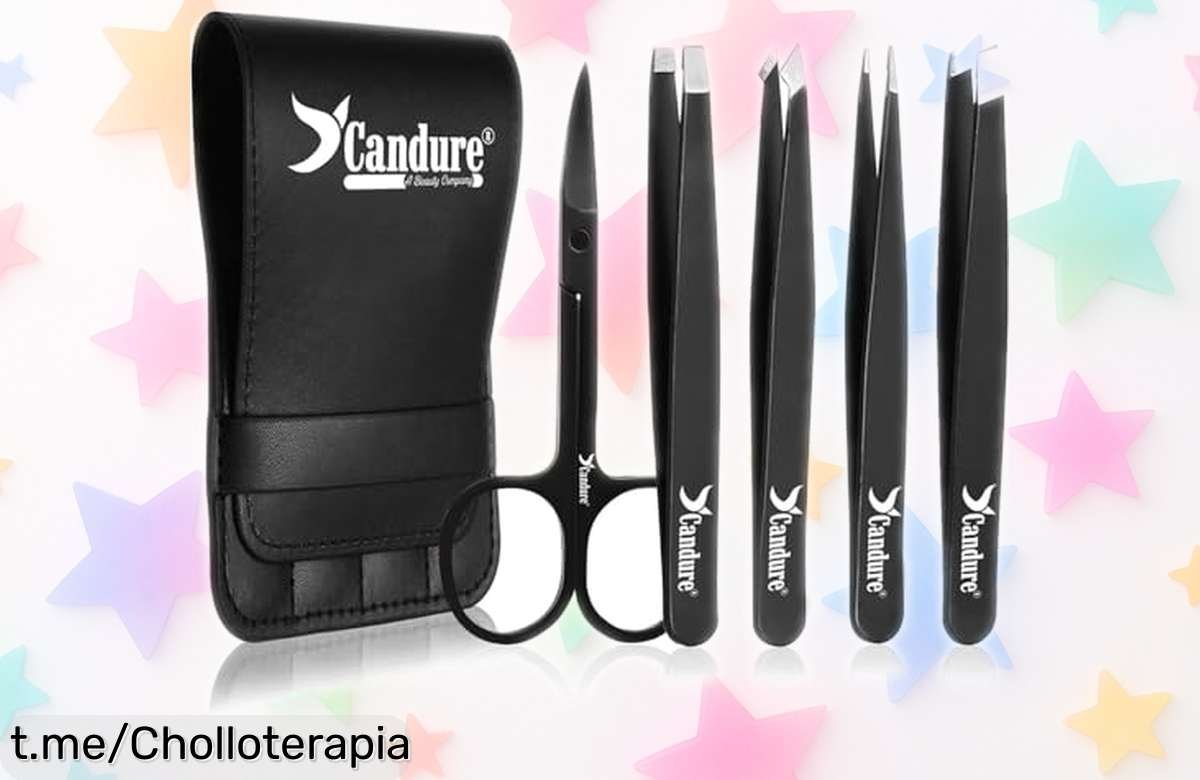 Set de 5 pinzas Candure para depilar y quitar espinillas, regresó a un precio de ganga que no puedes dejar pasar: ¡tu belleza te lo va a agradecer!