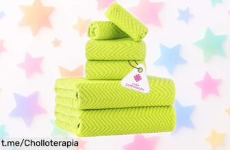 Set de 6 toallas de baño Casa Copenhagen, súper absorbentes y lavables a máquina. ¡Rebaja increíble para que tu baño luzca renovado! No te lo pierdas, es el momento perfecto para disfrutar.
