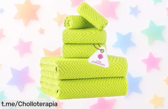 Set de 6 toallas de baño Casa Copenhagen, súper absorbentes y lavables a máquina. ¡Rebaja increíble para que tu baño luzca renovado! No te lo pierdas, es el momento perfecto para disfrutar.