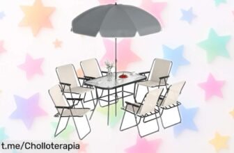 Set de jardín Outsunny de 8 piezas para disfrutar comidas al aire libre: resistencia y facilidad de limpieza a un precio increíble, ¡no te lo pierdas y transforma tu verano ya!