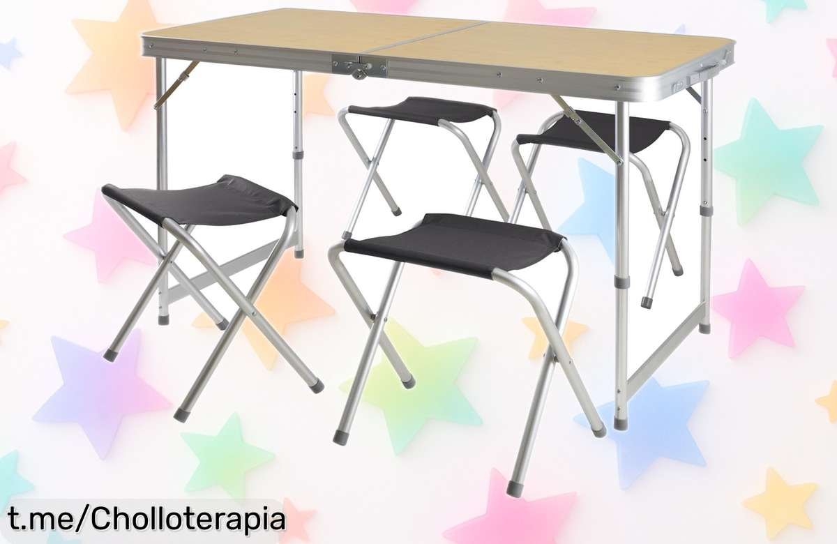 Set de muebles de camping CRIVIT, juega en la naturaleza con este chollazo total: ¡monta tu espacio al aire libre sin complicaciones y disfruta cada momento junto a tus seres queridos!