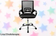 Silla de oficina ergonómica DASCK, respaldo de malla y altura ajustable: aprovecha el chollazo para que trabajar sea un placer y no te quedes sin la tuya.