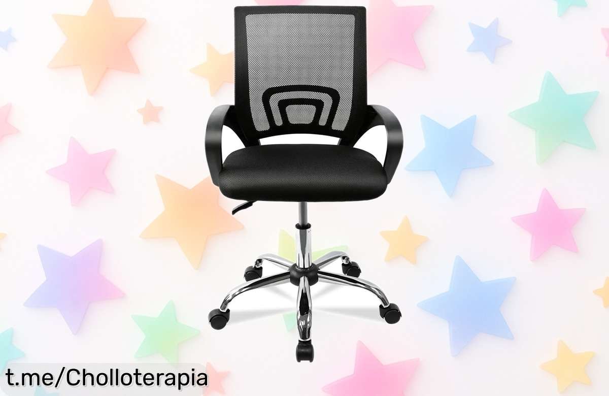 Silla de oficina ergonómica DASCK, respaldo de malla y altura ajustable: aprovecha el chollazo para que trabajar sea un placer y no te quedes sin la tuya.