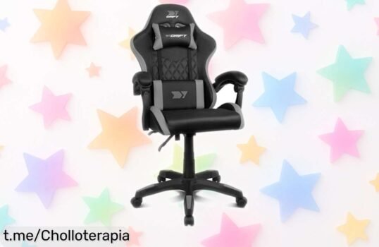 Silla gaming profesional Drift Gaming DR35 con alto confort y soporte ajustable: ¡ofertón que no podrás dejar pasar para horas de diversión!