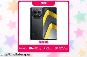 Smartphone POCO M8 5G con pantalla AMOLED y 256 GB a un precio de risa, no te lo pierdas: ¡vive la tecnología sin vaciar tu bolsillo!