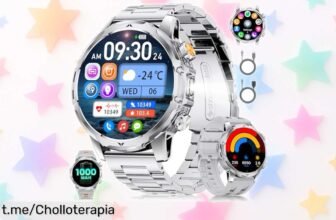 Smartwatch militar Plate con funciones para llamadas y WhatsApp a precio locazo, ¡lleva la tecnología en tu muñeca y mantente siempre conectado!