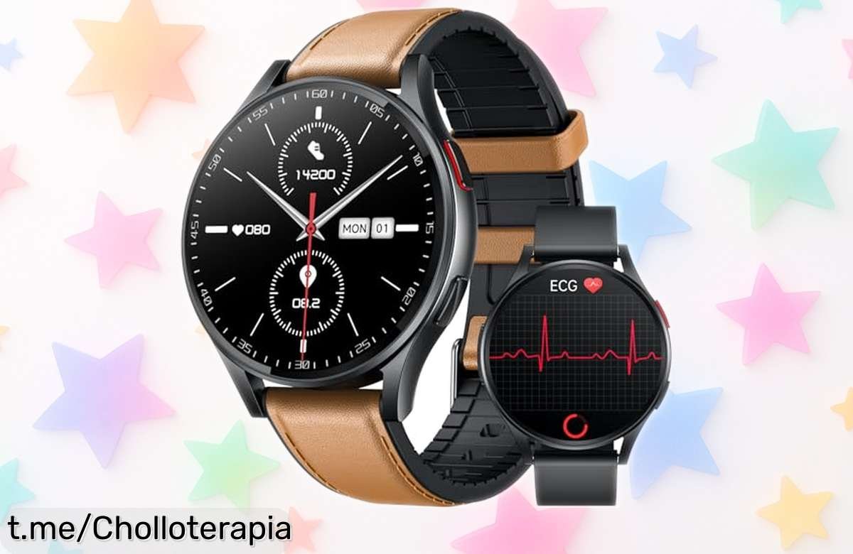 Smartwatch para hombre con ECG y pantalla AMOLED: ¡aprovecha este ofertón, compatibilidad total y funciones impresionantes a un precio loco que no querrás perderte!