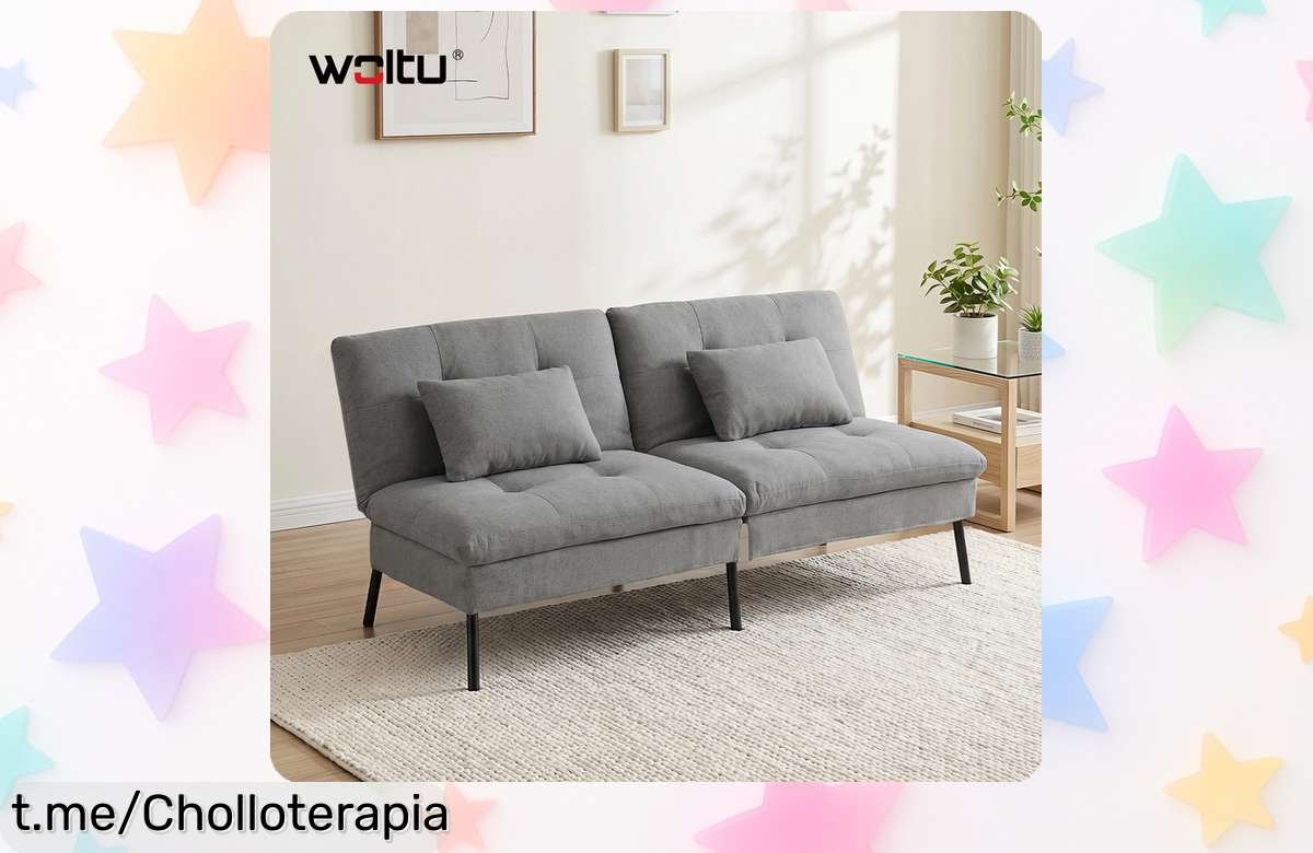 Sofá cama doble convertible WOLTU a precio loco: aprovecha el espacio en casa y disfruta de confort extra ahora mismo, ¡no te quedes sin el tuyo!