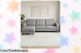 Sofá chaise longue reversible Karla de LIVAN HOME a precio locazo, cambia tu salón al instante y aprovecha el chollo que transformará tus momentos en familia.