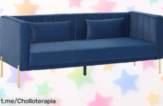 Sofá de 3 plazas amplio y elegante HOMCOM con terciopelo y patas doradas a precio de ganga, ¡haz que tu salón brille rápidamente antes de que se acabe!