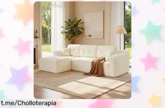 Sofá esquinero modular VASAGLE: Comodidad instantánea y estilo con terciopelo acanalado, ¡no dejes pasar esta oportunidad única para renovar tu hogar a un precio increíble!