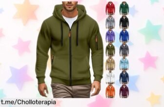 Sudadera con capucha y cremallera para hombre: ¡ofertón de locos que no te puedes perder, perfecta para el deporte o el día a día! Date prisa y llévatela ya.