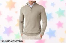 Sudadera de hombre COOFANDY con media cremallera a precio loco, abriga genial y combina fácil. No te quedes sin la tuya y dale un toque top a tus días ya mismo.