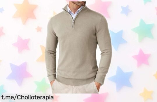 Sudadera de hombre COOFANDY con media cremallera a precio loco, abriga genial y combina fácil. No te quedes sin la tuya y dale un toque top a tus días ya mismo.