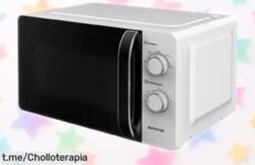 Super práctico microondas Infiniton MWHW2070 de 20 litros a precio loco, ¡calienta tus platos como un chef en minutos! No te quedes sin el tuyo, aprovecha esta oportunidad ya.