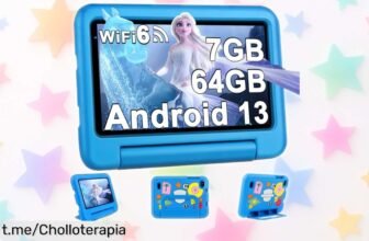 Tablet infantil de 7 pulgadas Android 13 con control parental: super chollo para que aprendan y se diviertan seguros, no dejes pasar esta oferta limitada ¡Hazte con ella ya!