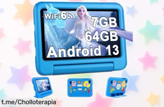 Tablet infantil de 7 pulgadas Android 13 con control parental: super chollo para que aprendan y se diviertan seguros, no dejes pasar esta oferta limitada ¡Hazte con ella ya!