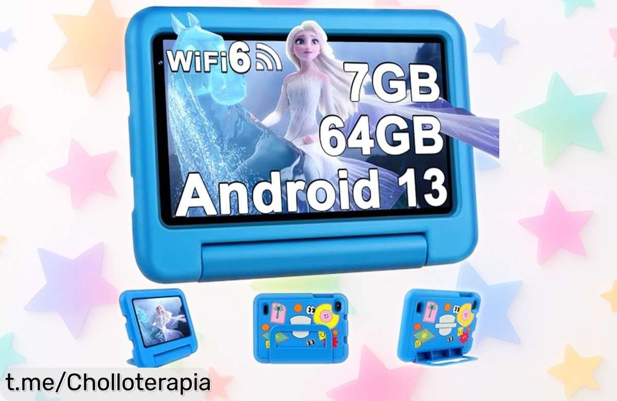Tablet infantil de 7 pulgadas Android 13 con control parental: super chollo para que aprendan y se diviertan seguros, no dejes pasar esta oferta limitada ¡Hazte con ella ya!