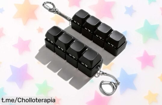 Teclado fidget llavero Quelcc en pack de 2, un super chollo para liberar estrés y mantenerte concentrado; ¡no esperes más y disfruta cada clic ahora!