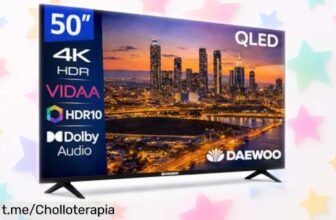 Tele de 50 pulgadas Daewoo QLED 4K con Dolby Audio a precio loco: disfruta del cine en casa como nunca antes y no te quedes sin el tuyo, ¡esta oferta es imbatible!