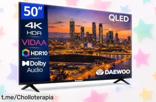 Tele de 50 pulgadas Daewoo QLED 4K con Dolby Audio a precio loco: disfruta del cine en casa como nunca antes y no te quedes sin el tuyo, ¡esta oferta es imbatible!
