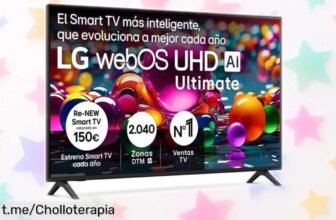 Televisor 4K Ultra HD LG de 55 pulgadas a precio de escándalo, calidad brutal para tus pelis y juegos; ¡no te lo puedes perder!