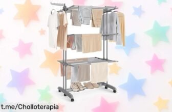 Tendedero plegable de 4 niveles SONGMICS: la solución perfecta para secar tu ropa sin complicaciones, no te pierdas este chollazo que hará más fácil tus días en casa.