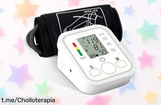 Tensiómetro automático digital de brazo con pantalla tricolor y memoria para 198 mediciones, ¡con precio loco que no puedes dejar escapar! Cuida tu salud hoy mismo.