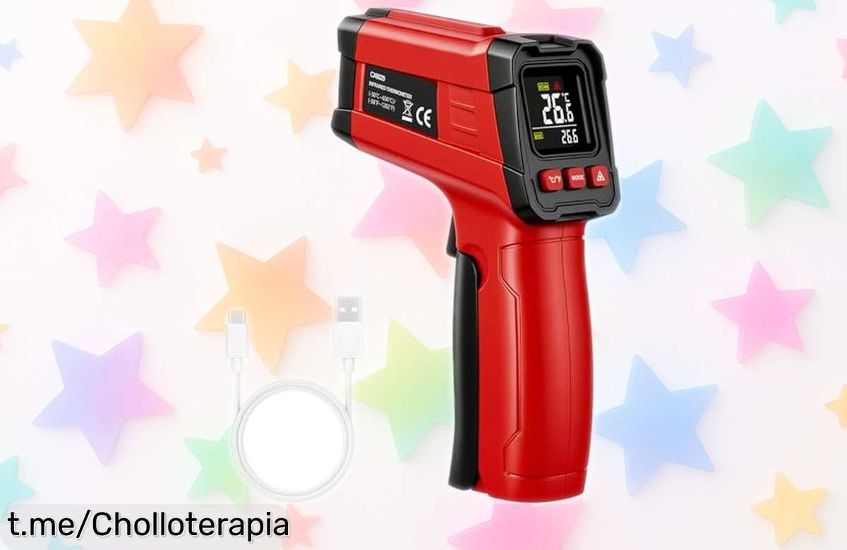Termómetro infrarrojo recargable ABOHU, mide hasta 650 °C sin tocar: ¡rebajado a un precio loco! No dejes pasar este chollazo esencial para cocina y más.
