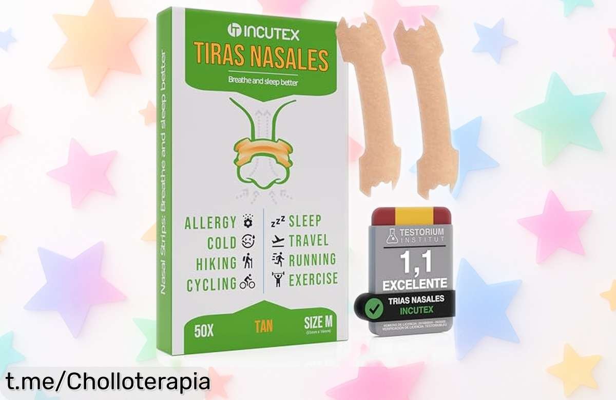 Tiras nasales antirronquidos Incutex en pack de 50, oferta limitada para respirar mejor mientras duermes y disfrutas del día, ¡no te quedes sin este chollo!