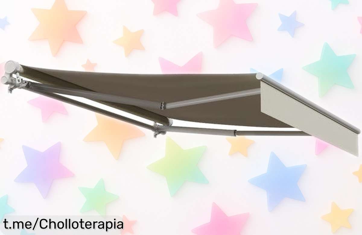 Toldo para terraza Calima de Naterial: aprovecha este chollazo con brazo extensible y manivela, disfruta del aire libre sin molestar al sol ¡Llévatelo ya antes que se agote!