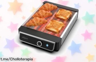 Tostador plano Nilson Life NTS1000FL4 a precio de locura, con 6 niveles para dorar tu pan y bollería como más te gusta. ¡No esperes y prepárate para desayunos ideales!