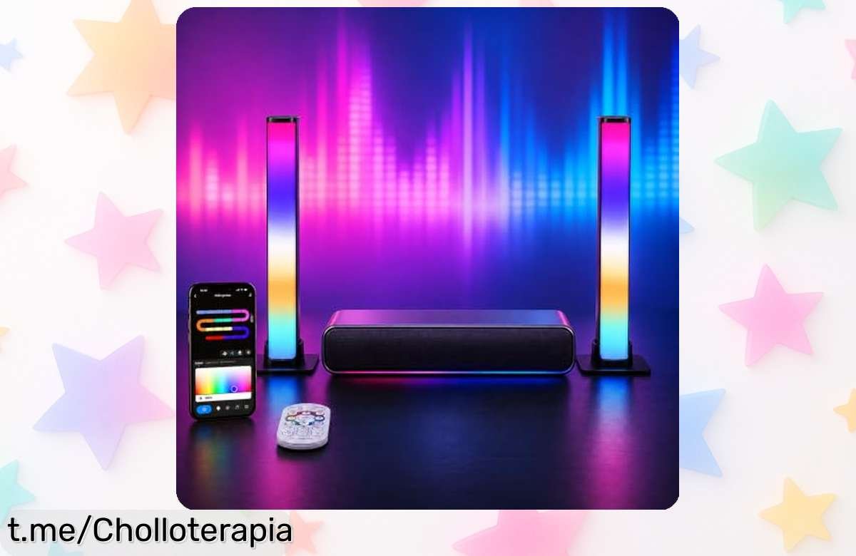 Transforma tu escritorio con la barra de luz LED RGB LuminexDesigns VYBE Desk, sincroniza luces y música ¡No te pierdas este super chollo que hará brillar tus momentos!