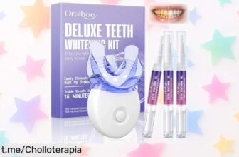 Transforma tu sonrisa con el kit de blanqueamiento dental profesional: elimina manchas y cuida tu esmalte al mejor precio, no te lo pierdas, porque tus dientes merecen brillar ya.