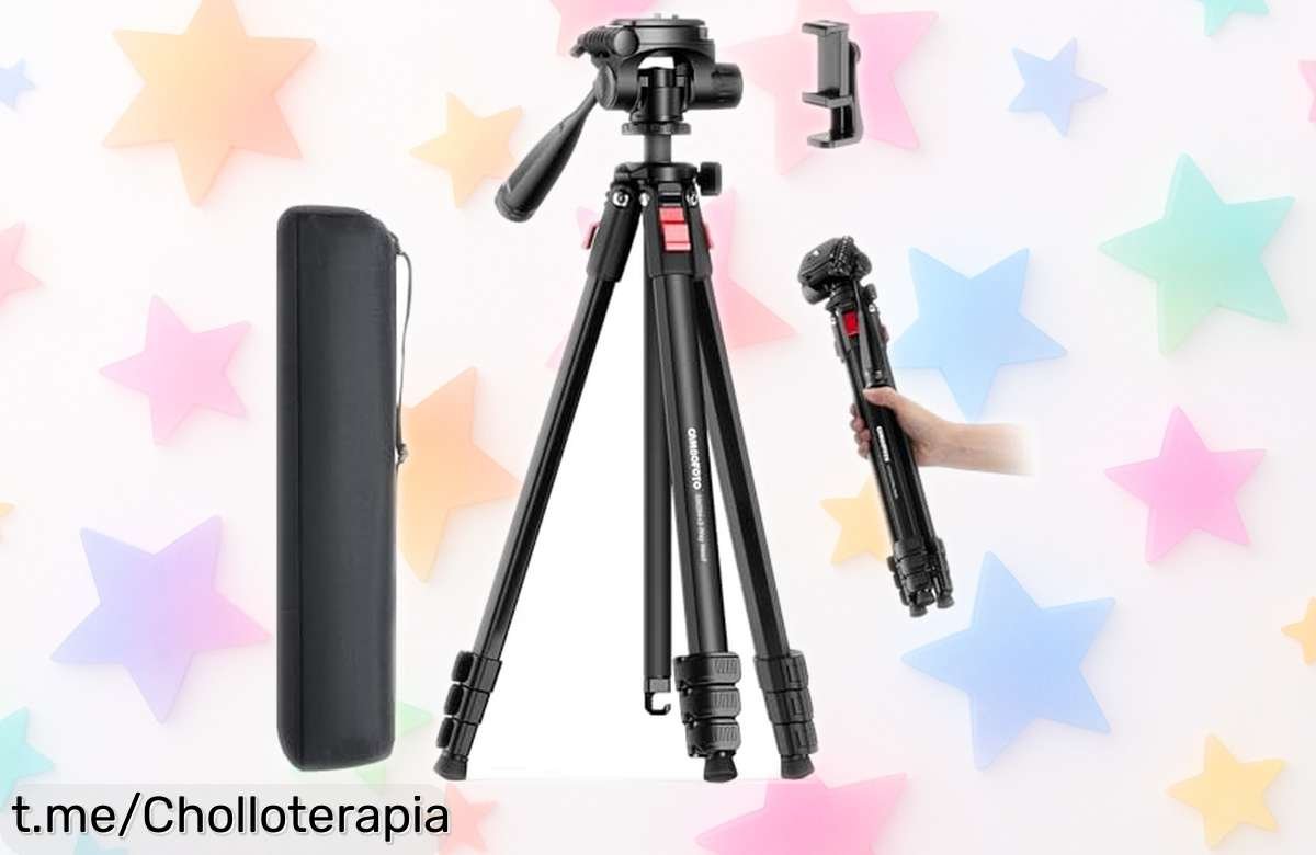 Trípode de viaje CAMBOFOTO, ligero y compacto con altura de 172 cm: oferta increíble para tus fotos perfectas. ¡No te lo pierdas, da el paso hacia momentos únicos!